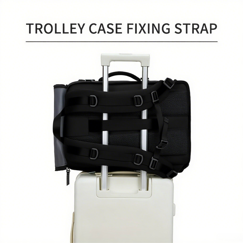 The computer backpack with a shoe compartment
