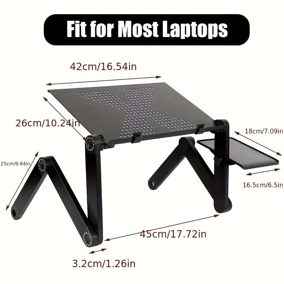 Foldable Aluminum Alloy Laptop Desk Stand with Mouse Holder