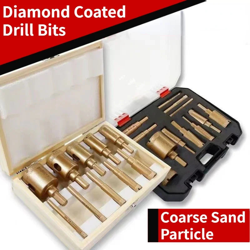 12-Piece Diamond Coated Drill Bit Tool Set