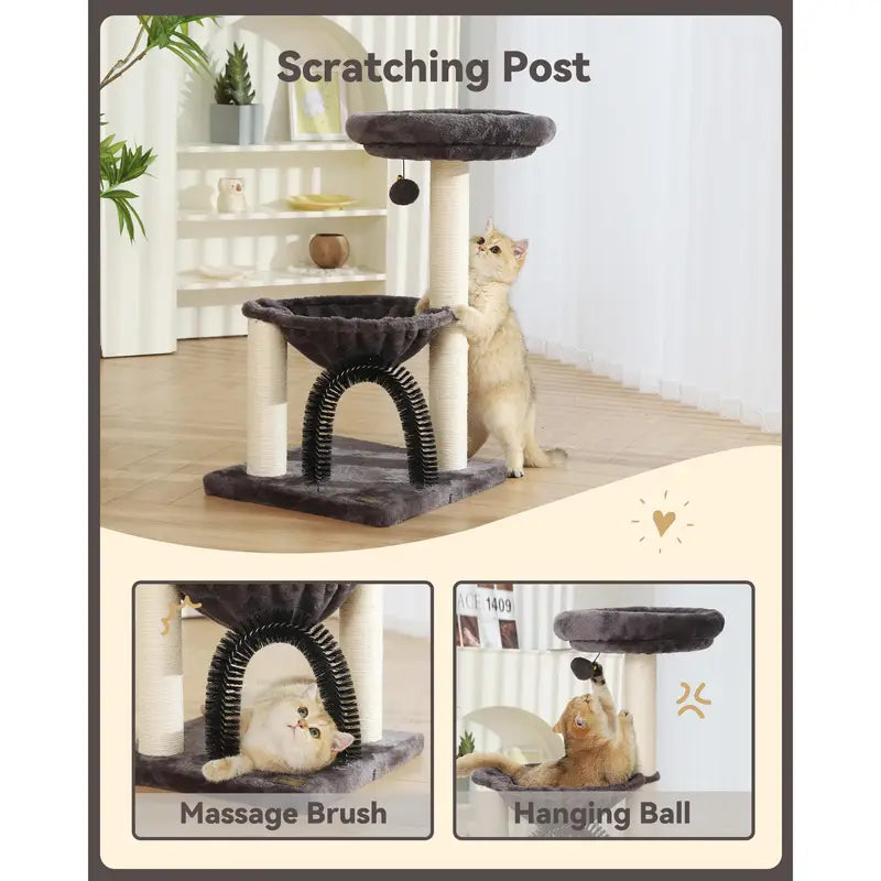 ork Cat Tree Tower With Scratching Posts & Cozy Bed