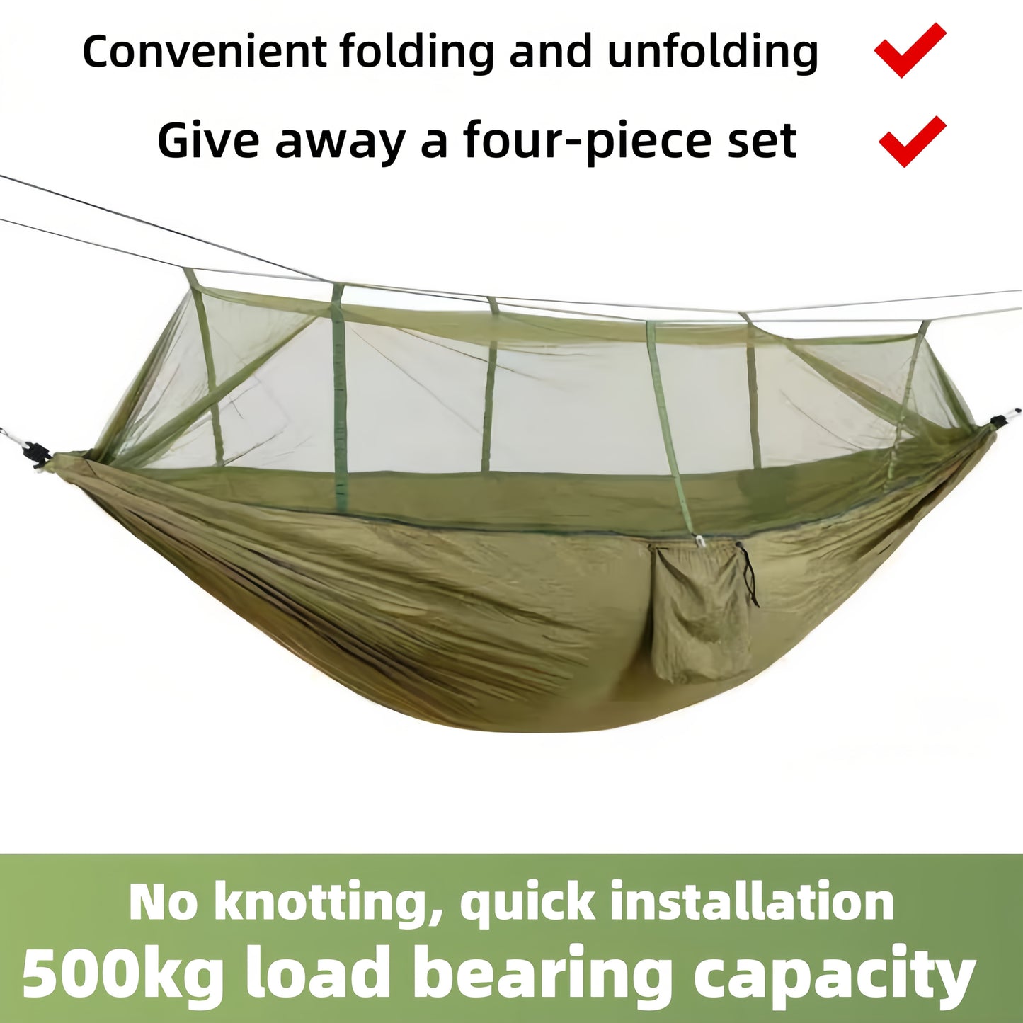 Outdoor Camping Portable Hammock with Mosquito Net
