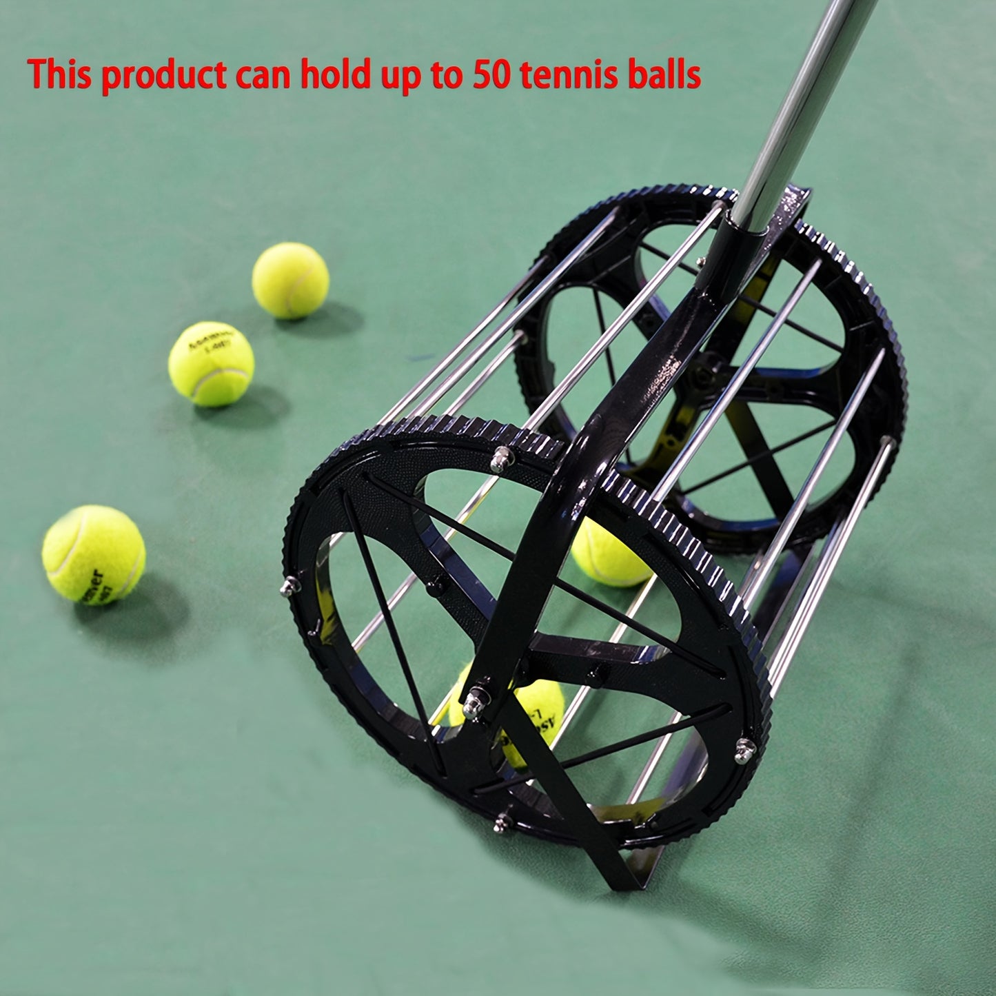 Stainless Steel Tennis Ball Picker Basket, Multi-Ball Training Machine