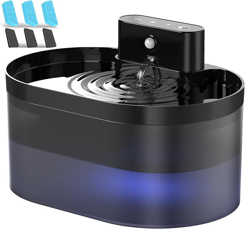 Wireless Cat Fountain:Pet Fountain Water Dispenser Battery Operated