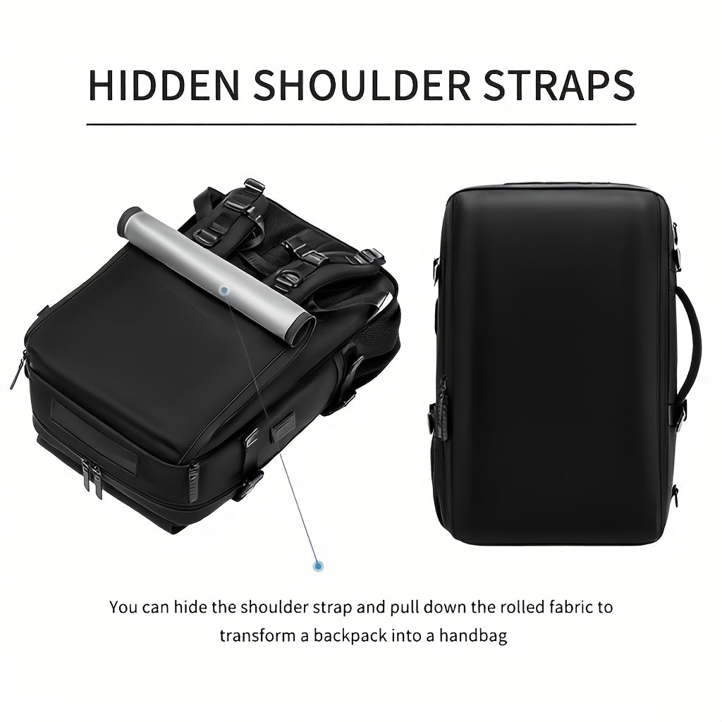 The computer backpack with a shoe compartment