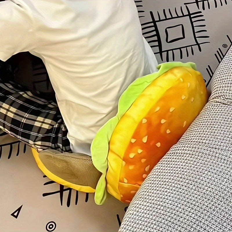 Cheeseburger shaped plush cushion