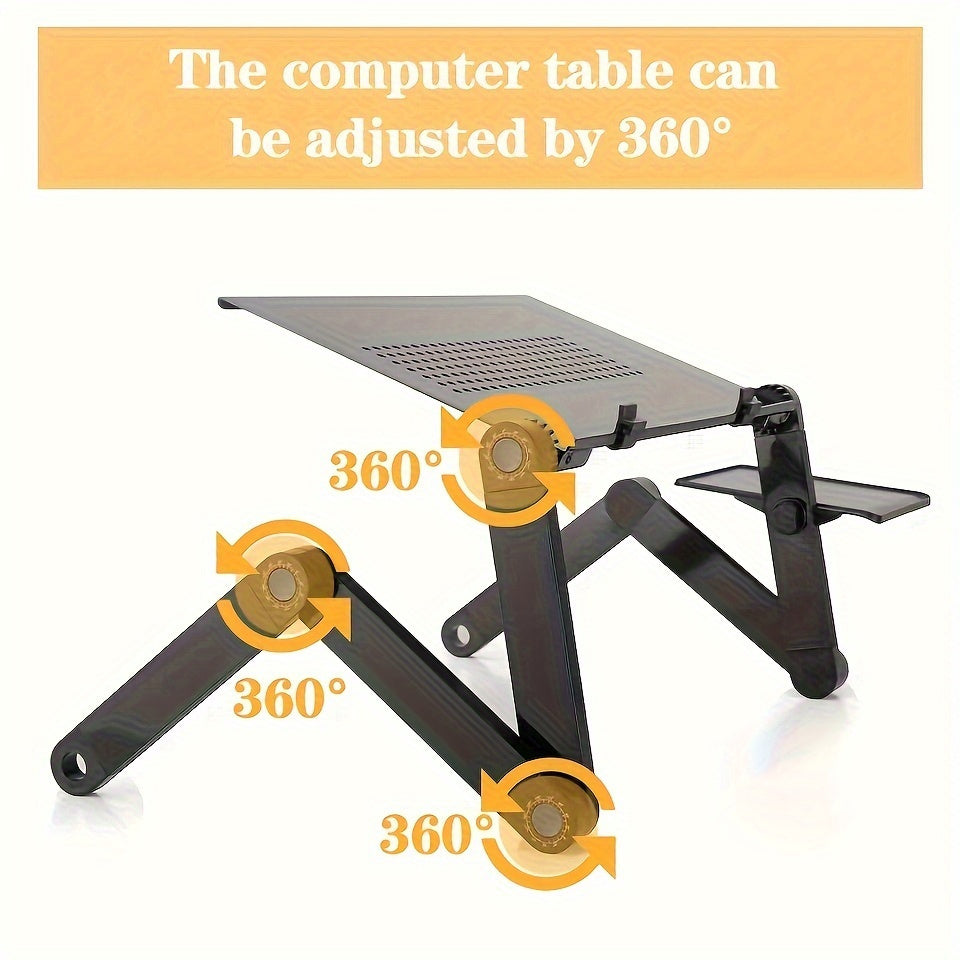 Foldable Aluminum Alloy Laptop Desk Stand with Mouse Holder