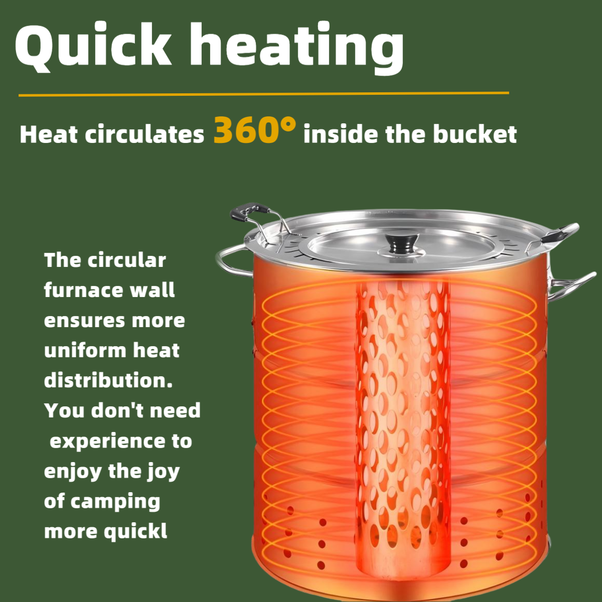 Stainless Steel Double-Layer Anti-Scald Design Barbecue Hanging Oven