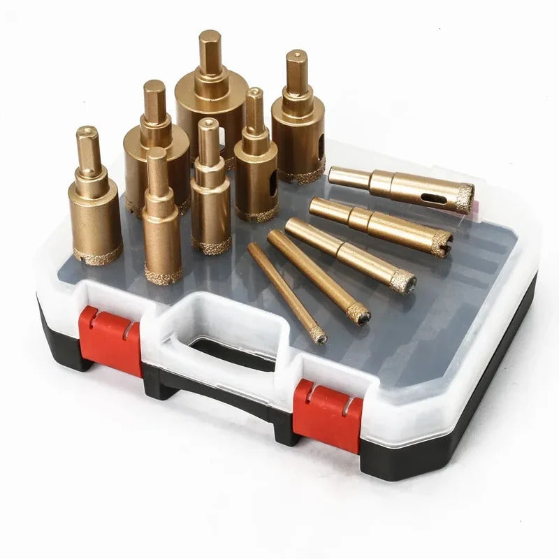 12-Piece Diamond Coated Drill Bit Tool Set