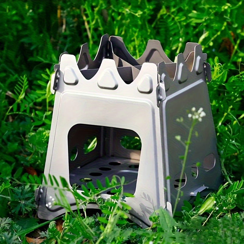 Outdoor Fireplace 3-in-1 Folding Heating Stove | Stainless Steel Portable Fireplace for Beach/RV/Hiking | Portable Design, 0.55kg