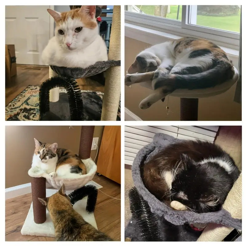 ork Cat Tree Tower With Scratching Posts & Cozy Bed