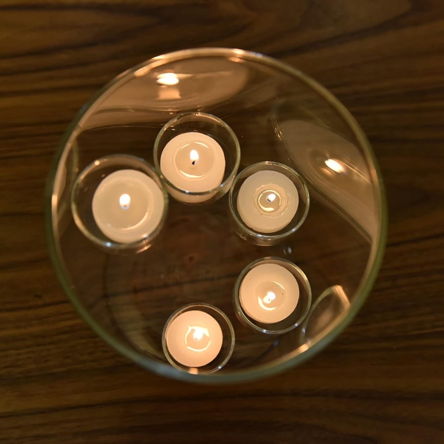 Glass Hurricane Candle Holder for Tea Light