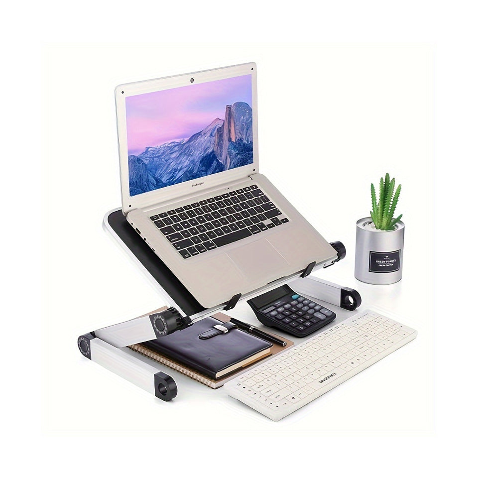 Foldable Aluminum Alloy Laptop Desk Stand with Mouse Holder