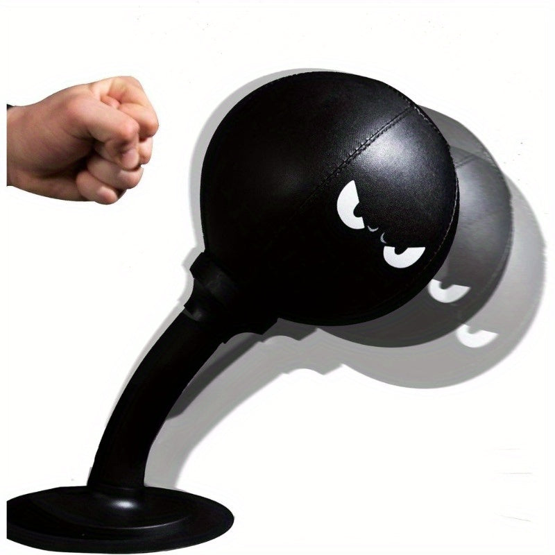 GMMLAIJH Portable Speed Ball for Boxing Training, Elite Anger Bags for Advanced And Aspiring Boxers, Relax And Skill Enhancement, Durable PVC Material with Desktop Design, Black