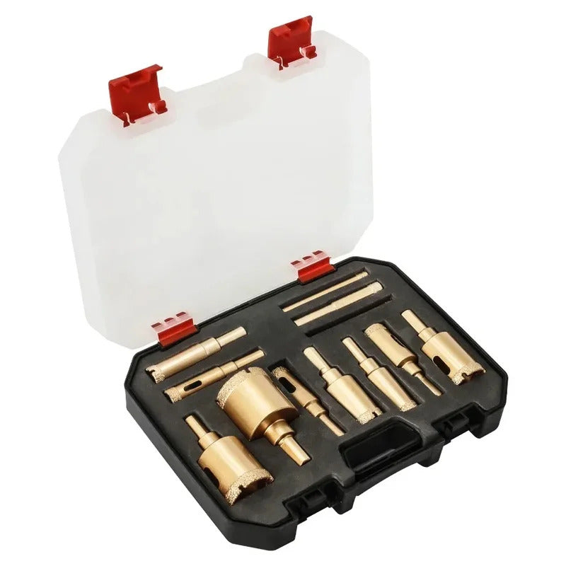 12-Piece Diamond Coated Drill Bit Tool Set