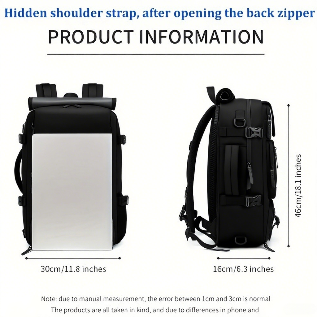 The computer backpack with a shoe compartment