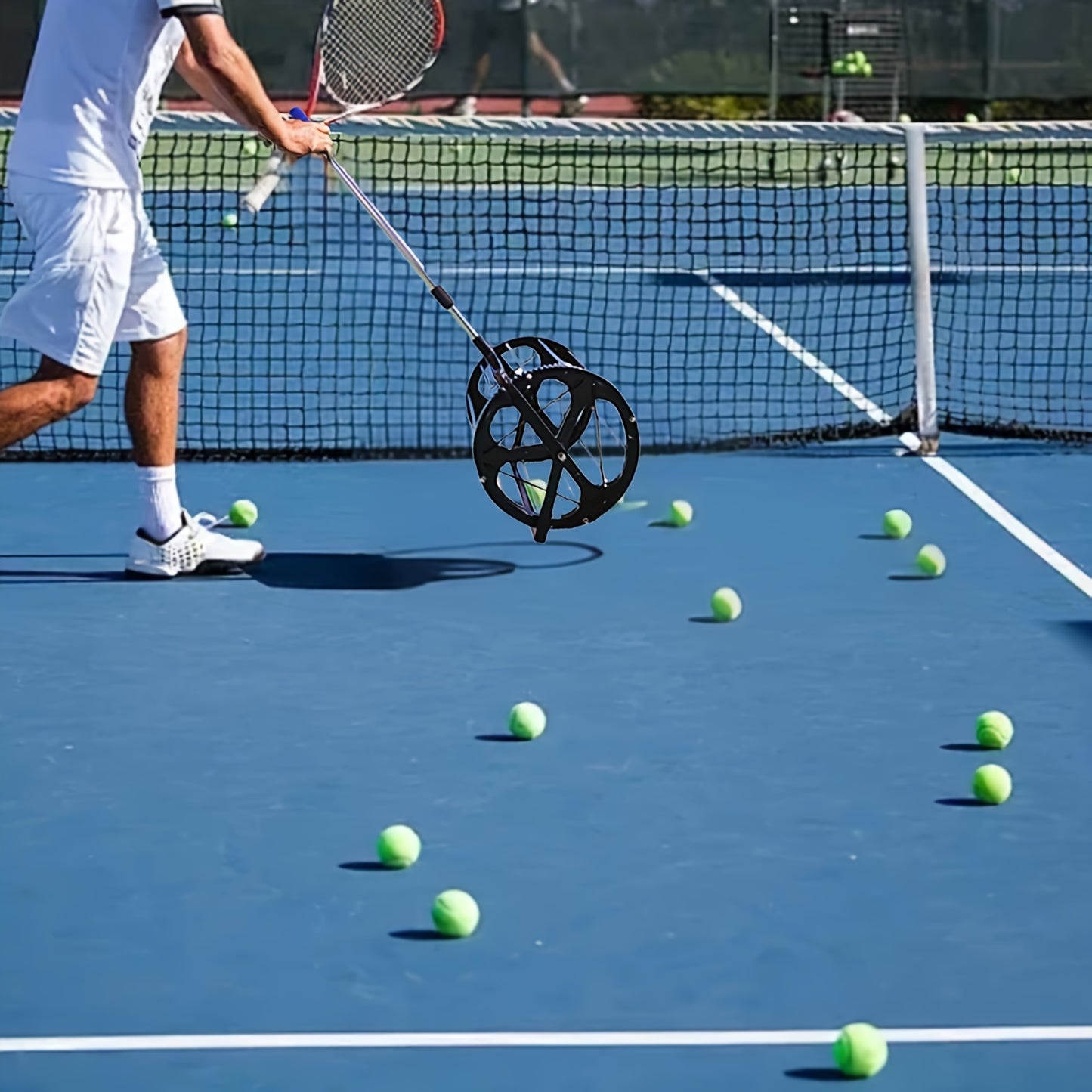Stainless Steel Tennis Ball Picker Basket, Multi-Ball Training Machine