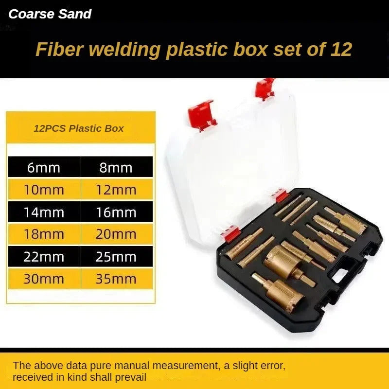 12-Piece Diamond Coated Drill Bit Tool Set