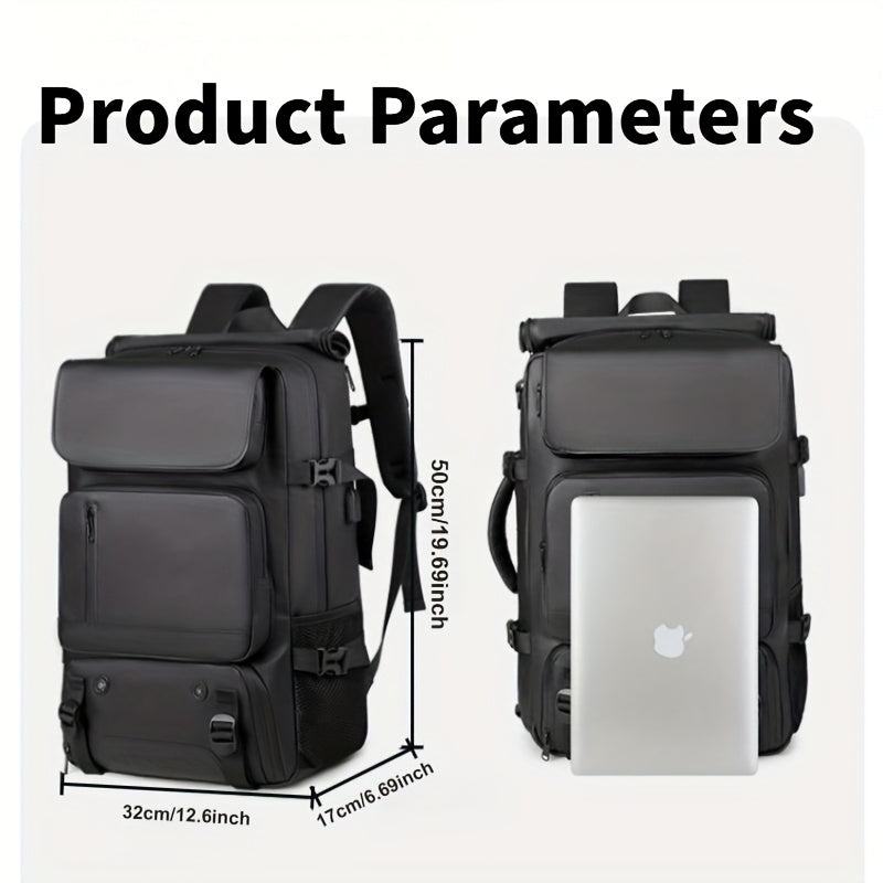 The computer backpack with a shoe compartment