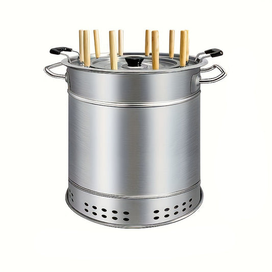 Stainless Steel Double-Layer Anti-Scald Design Barbecue Hanging Oven