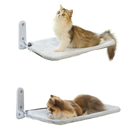2pcs Cat Window Perch Cordless Foldable Cat Hammock