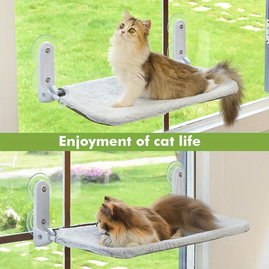 2pcs Cat Window Perch Cordless Foldable Cat Hammock