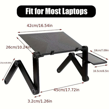 Foldable Aluminum Alloy Laptop Desk Stand with Mouse Holder