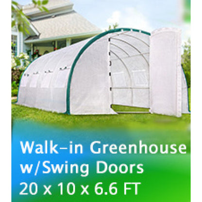 Quictent 142.24cm x 142.24cm x 195.58cm Heavy-Duty PVC Walk-In Greenhouse