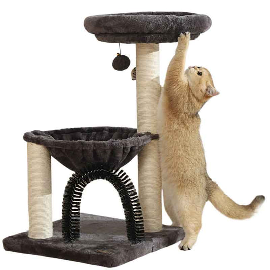 ork Cat Tree Tower With Scratching Posts & Cozy Bed