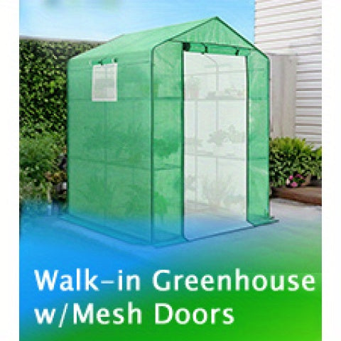 Quictent 142.24cm x 142.24cm x 195.58cm Heavy-Duty PVC Walk-In Greenhouse