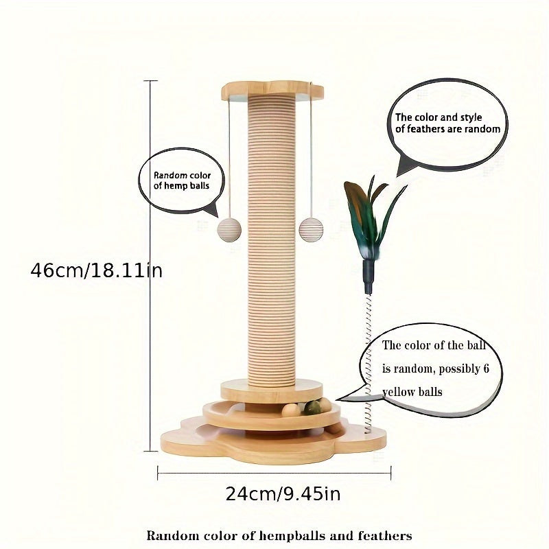 Cat Teaser Stick，Cat Scratching Post，