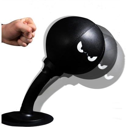 GMMLAIJH Portable Speed Ball for Boxing Training, Elite Anger Bags for Advanced And Aspiring Boxers, Relax And Skill Enhancement, Durable PVC Material with Desktop Design, Black