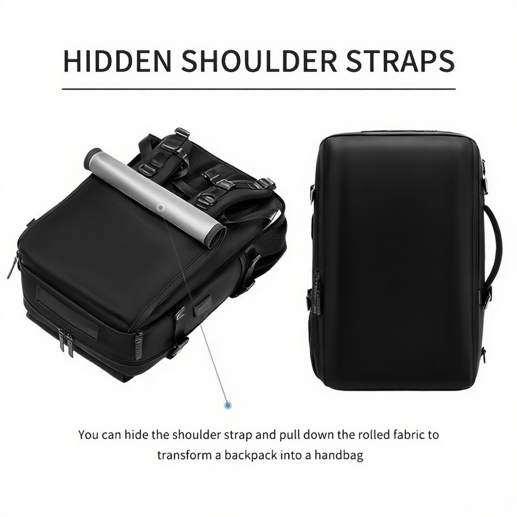 The computer backpack with a shoe compartment