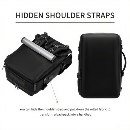 The computer backpack with a shoe compartment