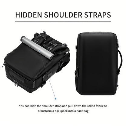 The computer backpack with a shoe compartment