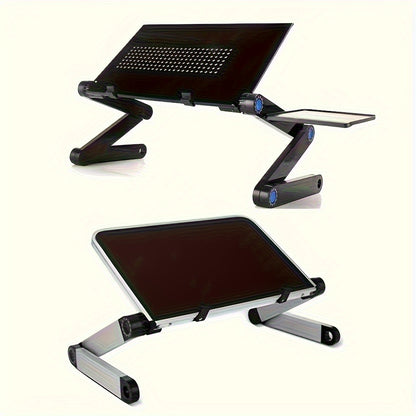 Foldable Aluminum Alloy Laptop Desk Stand with Mouse Holder