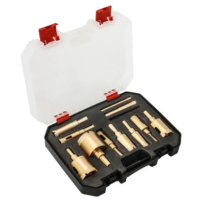 12-Piece Diamond Coated Drill Bit Tool Set