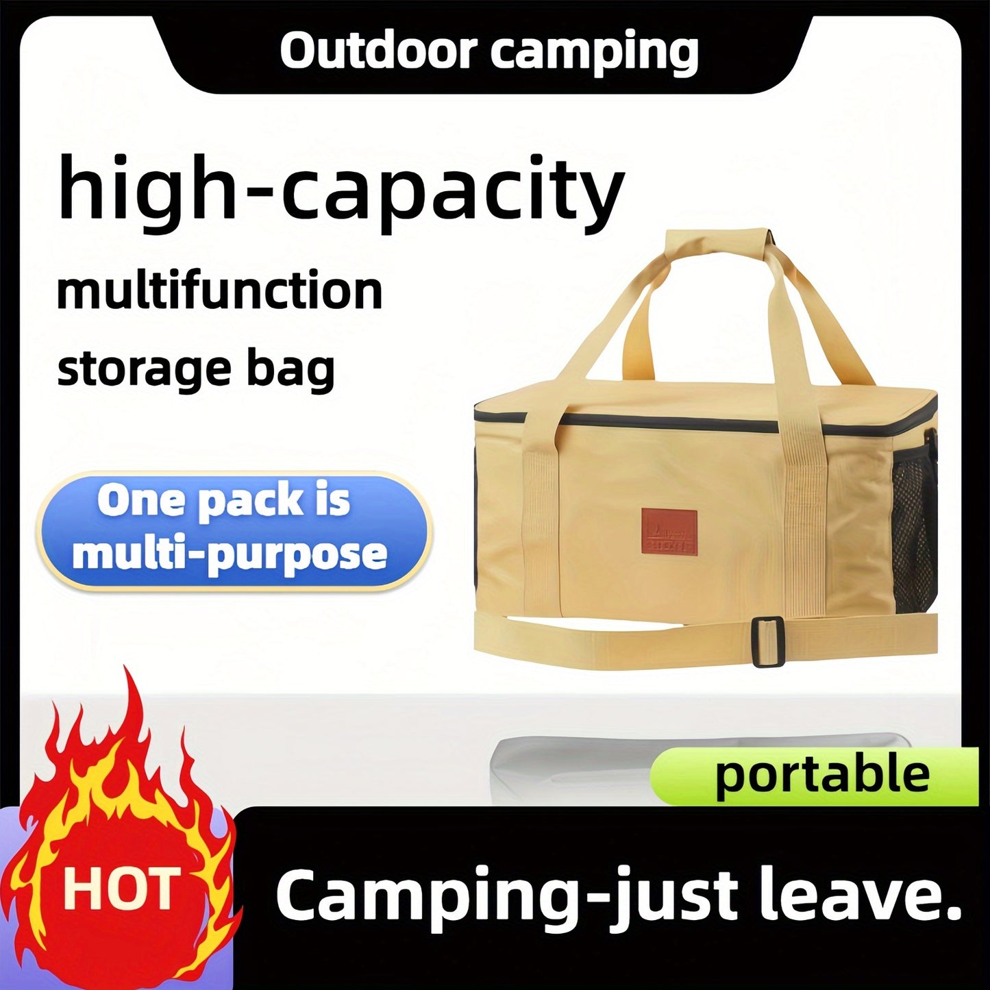 Outdoor camping cookware storage bag