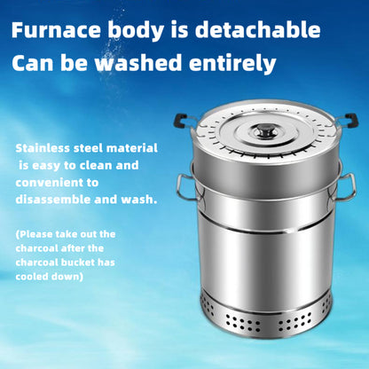 Stainless Steel Double-Layer Anti-Scald Design Barbecue Hanging Oven