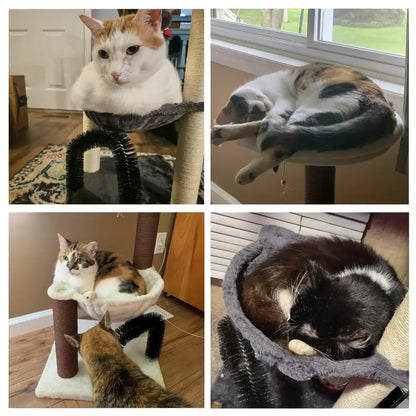 ork Cat Tree Tower With Scratching Posts & Cozy Bed
