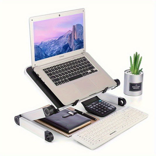 Foldable Aluminum Alloy Laptop Desk Stand with Mouse Holder