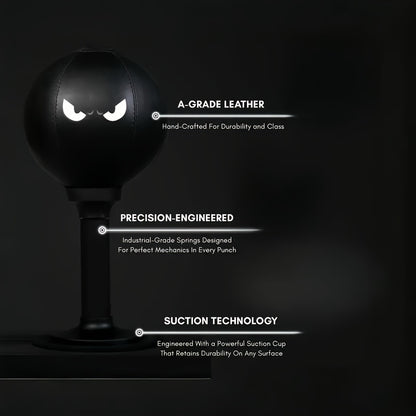 GMMLAIJH Portable Speed Ball for Boxing Training, Elite Anger Bags for Advanced And Aspiring Boxers, Relax And Skill Enhancement, Durable PVC Material with Desktop Design, Black