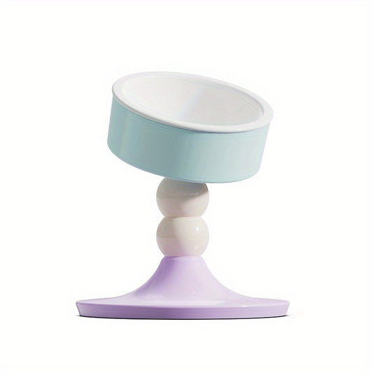 Height-adjustable ceramic cat bowl