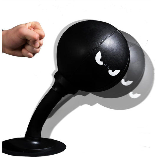 GMMLAIJH Portable Speed Ball for Boxing Training, Elite Anger Bags for Advanced And Aspiring Boxers, Relax And Skill Enhancement, Durable PVC Material with Desktop Design, Black
