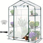 Quictent 142.24cm x 142.24cm x 195.58cm Heavy-Duty PVC Walk-In Greenhouse