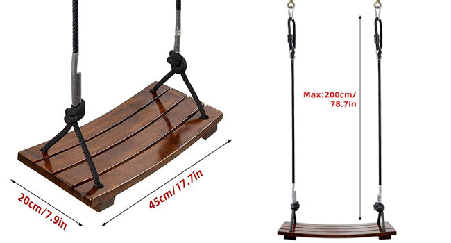 Outdoor wooden swing