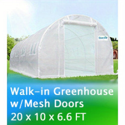 Quictent 142.24cm x 142.24cm x 195.58cm Heavy-Duty PVC Walk-In Greenhouse