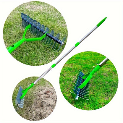 Heavy-Duty Metal Lawn Rake - 32.51cm Wide