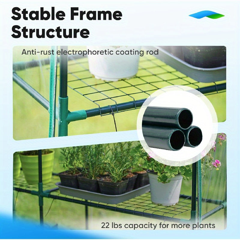 Quictent 142.24cm x 142.24cm x 195.58cm Heavy-Duty PVC Walk-In Greenhouse