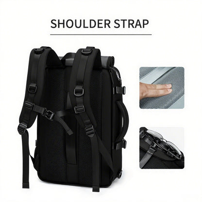 The computer backpack with a shoe compartment