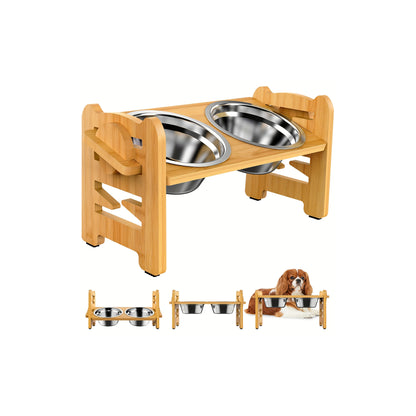 Adjustable Tilted Raised Cat and Dog Bowl Holder